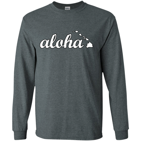 Aloha LS Ultra Cotton Tshirt - Hawaii Nei All Day