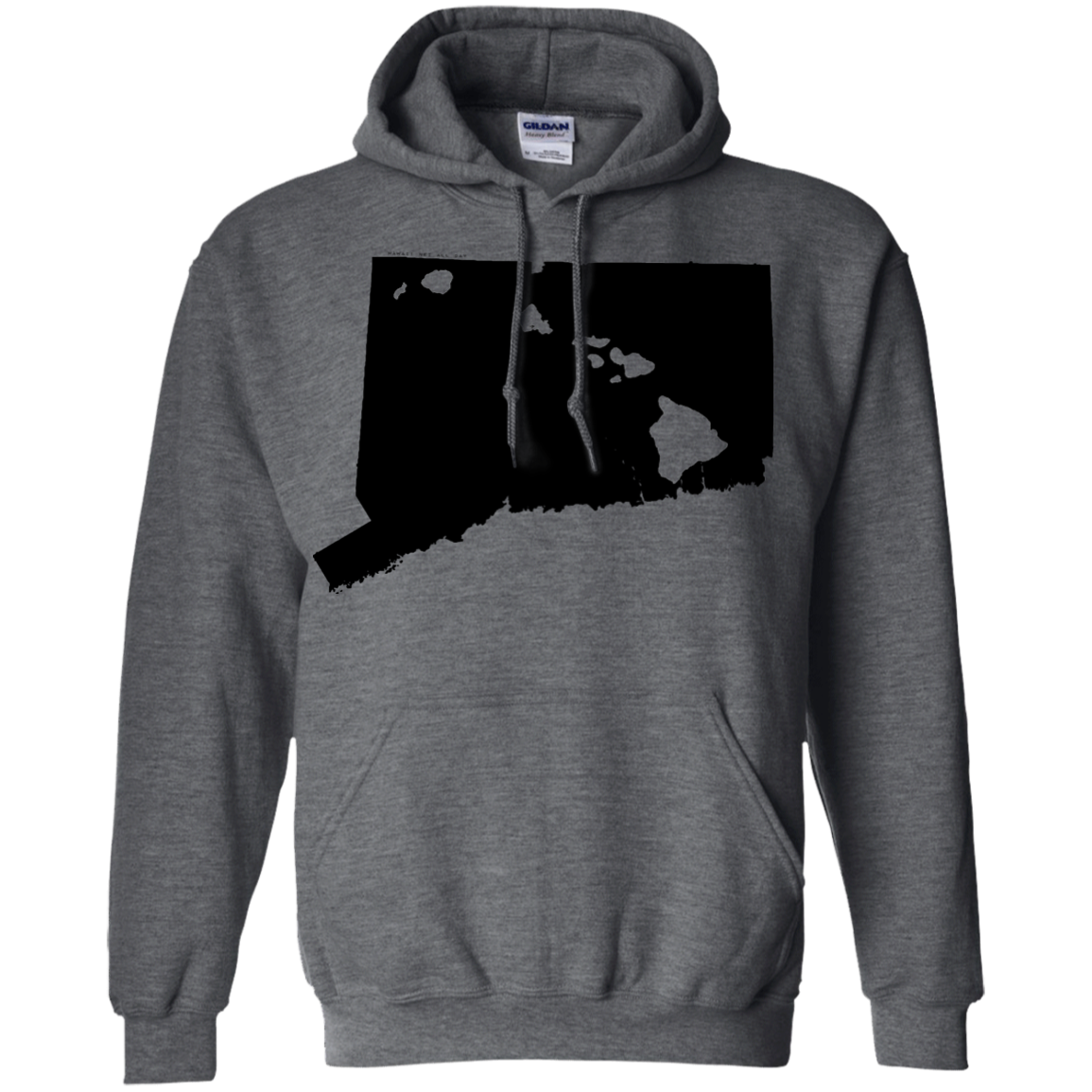 Living in Connecticut with Hawaii Roots Pullover Hoodie, Sweatshirts, Hawaii Nei All Day