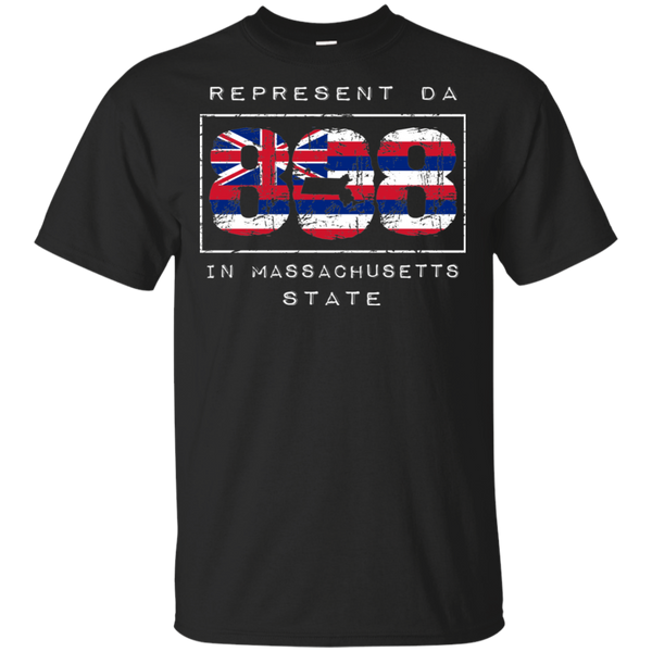 Rep Da 808 In Massachusetts State Ultra Cotton T-Shirt, T-Shirts, Hawaii Nei All Day