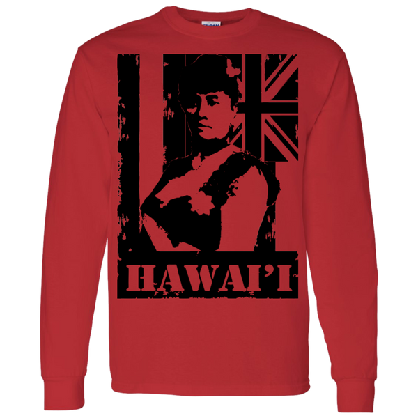 Hawai'i Queen Liliuokalani LS T-Shirt 5.3 oz., T-Shirts, Hawaii Nei All Day