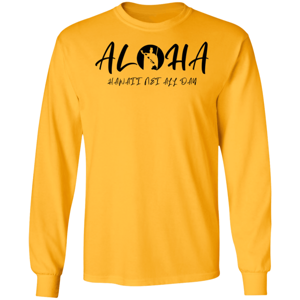 Aloha - Hawaii Nei All Day(RS BLK) LS T-Shirt