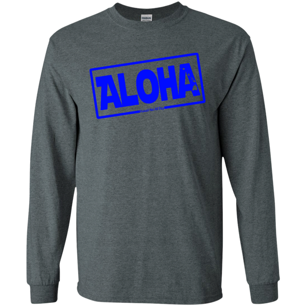Aloha Hawai'i Nei (Islands blue ink) LS Ultra Cotton T-Shirt, T-Shirts, Hawaii Nei All Day