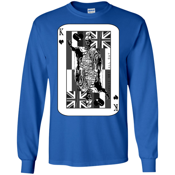 The King of Hawai'i Kamehameha (black ink) LS Ultra Cotton T-Shirt, T-Shirts, Hawaii Nei All Day