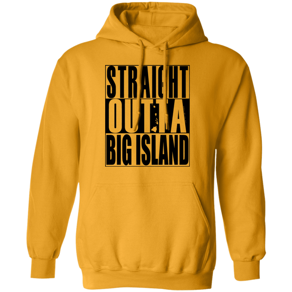 Straight Outta Big Island(black ink) Pullover Hoodie