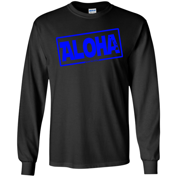 Aloha Hawai'i Nei (Islands blue ink) LS Ultra Cotton T-Shirt, T-Shirts, Hawaii Nei All Day