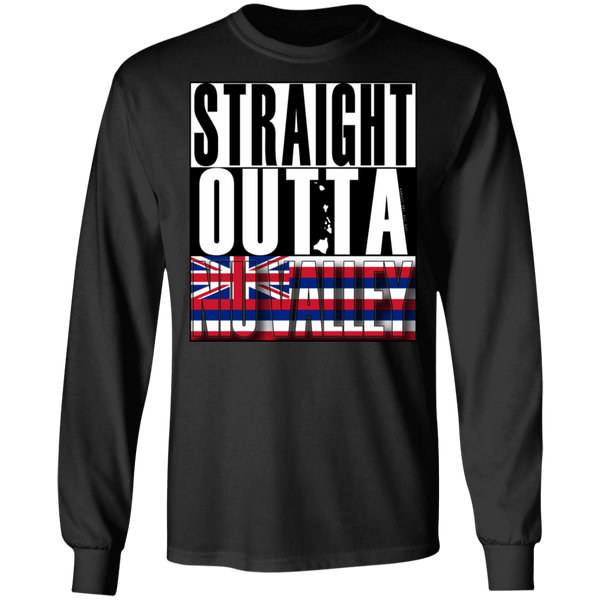 Straight Outta Niu Valley LS Ultra Cotton T-Shirt, T-Shirts, Hawaii Nei All Day