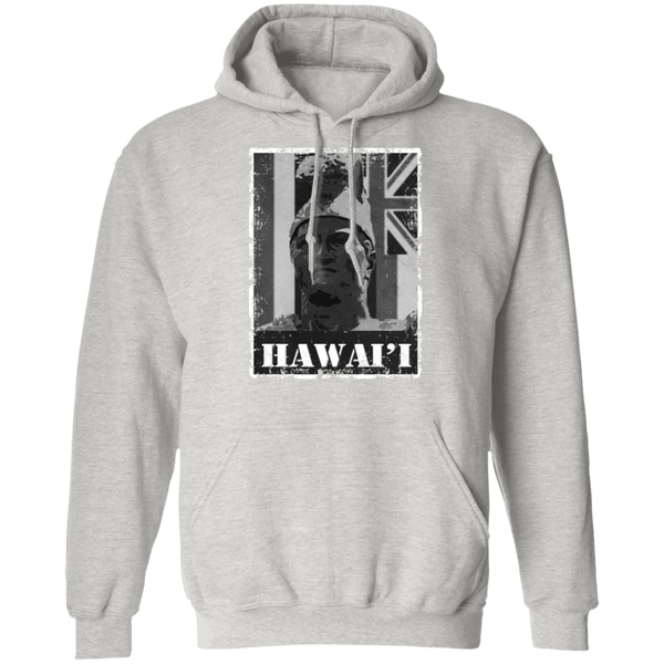 Hawai'i King Kamehameha (B&W) Pullover Hoodie, Sweatshirts, Hawaii Nei All Day