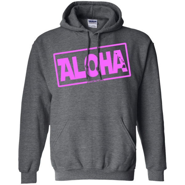 Aloha Hawai'i Nei (Islands pink ink) Pullover Hoodie, Sweatshirts, Hawaii Nei All Day