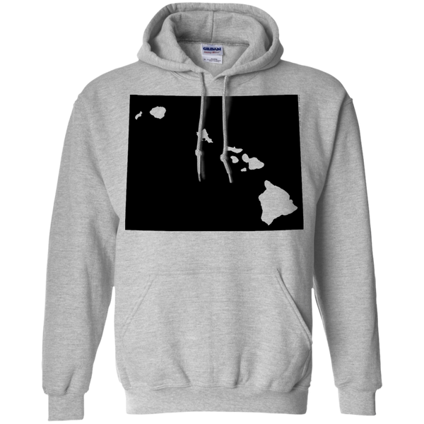 Living in Wyoming with Hawaii Roots Pullover Hoodie 8 oz., Sweatshirts, Hawaii Nei All Day