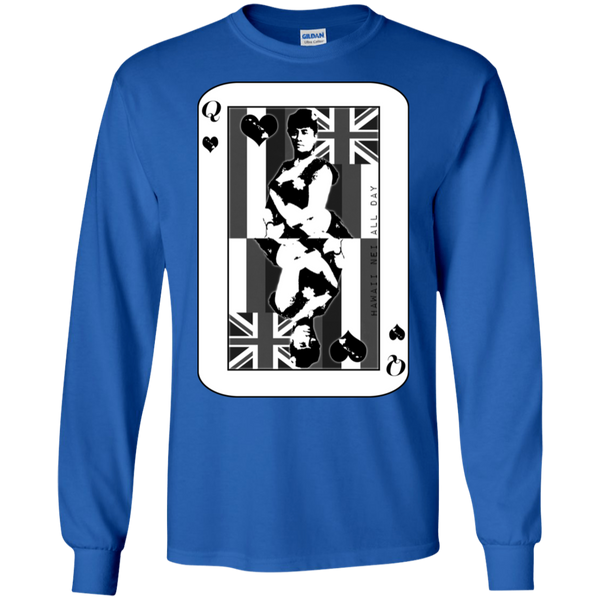 The Queen of Hawai'i Liliuokalani (black ink) LS Ultra Cotton T-Shirt, T-Shirts, Hawaii Nei All Day