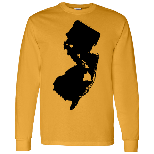 Living in New Jersey with Hawaii Roots LS T-Shirt 5.3 oz., T-Shirts, Hawaii Nei All Day