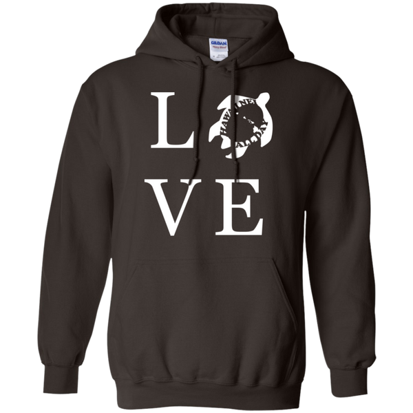 Honu LOVE (white) Pullover Hoodie, Sweatshirts, Hawaii Nei All Day