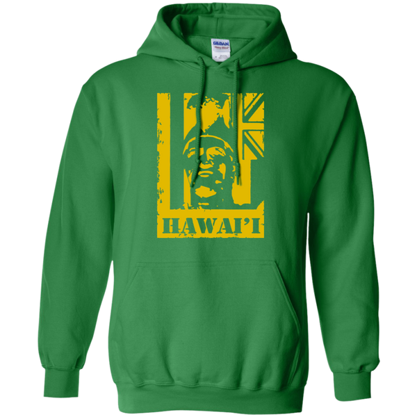 Hawai'i King Kamehameha (yellow) Pullover Hoodie, Sweatshirts, Hawaii Nei All Day