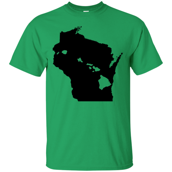 Living in Wisconsin with Hawaii Roots Ultra Cotton T-Shirt, T-Shirts, Hawaii Nei All Day