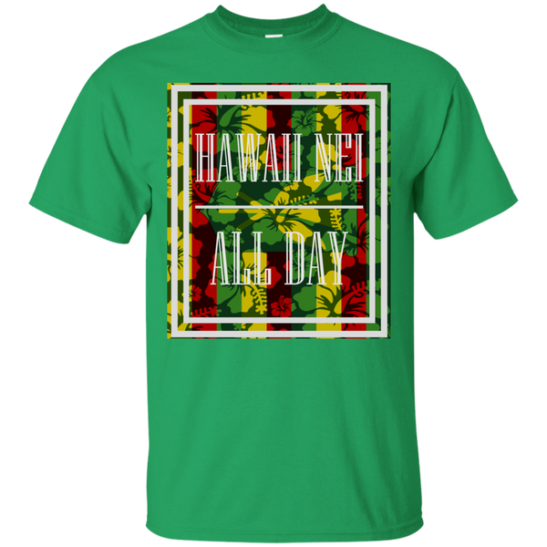 Hawai'i Floral Kanaka Maoli Ultra Cotton T-Shirt, T-Shirts, Hawaii Nei All Day