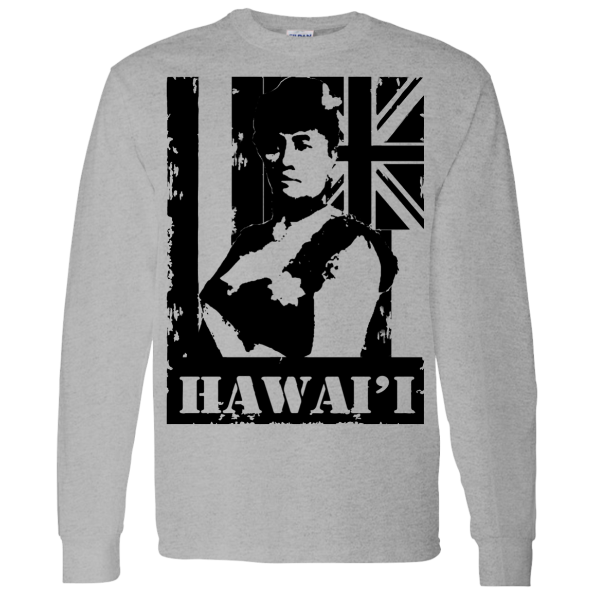 Hawai'i Queen Liliuokalani LS T-Shirt 5.3 oz., T-Shirts, Hawaii Nei All Day