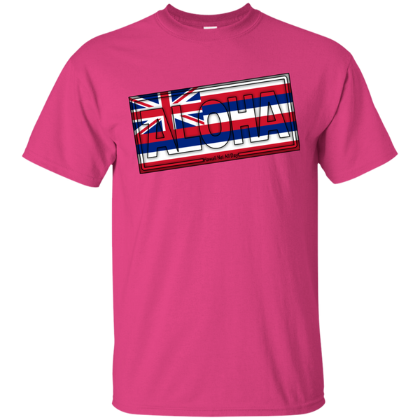 Aloha Hawai'i Flag Ultra Cotton T-Shirt, T-Shirts, Hawaii Nei All Day