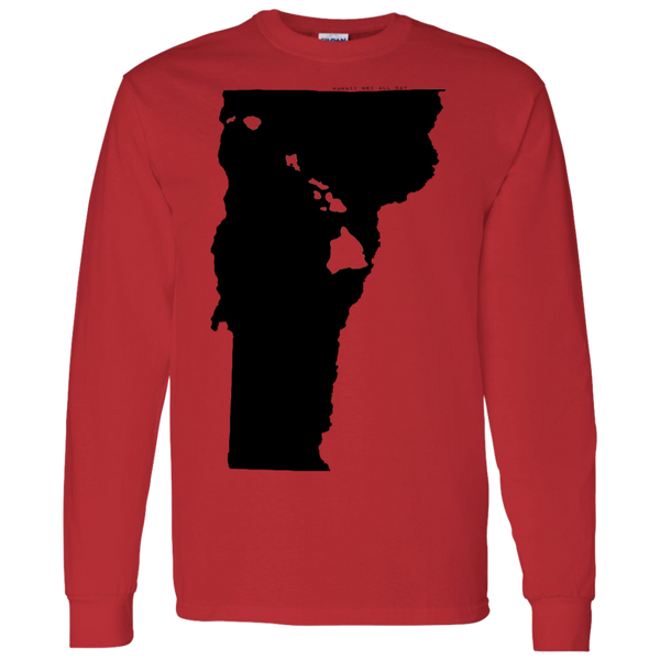 Living in Vermont with Hawaii Roots LS T-Shirt 5.3 oz., T-Shirts, Hawaii Nei All Day