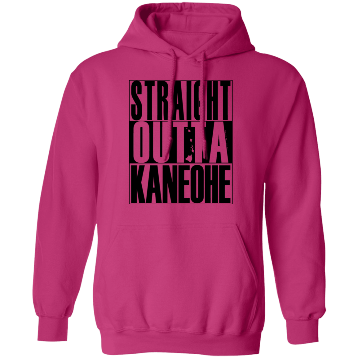 Straight Outta Kaneohe (black ink) Pullover Hoodie