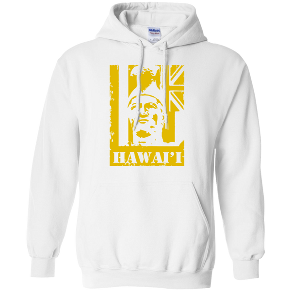 Hawai'i King Kamehameha (yellow) Pullover Hoodie, Sweatshirts, Hawaii Nei All Day