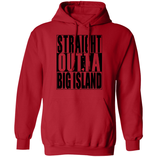 Straight Outta Big Island(black ink) Pullover Hoodie