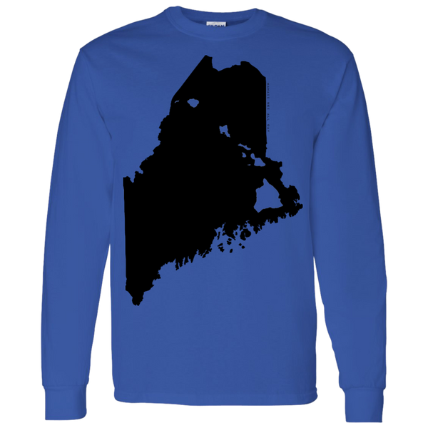 Living in Maine with Hawaii Roots LS T-Shirt 5.3 oz., T-Shirts, Hawaii Nei All Day