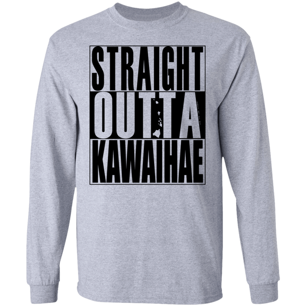 Straight Outta Kawaihae (black ink) LS T-Shirt