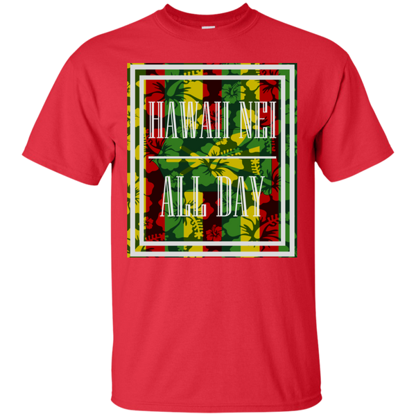 Hawai'i Floral Kanaka Maoli Ultra Cotton T-Shirt, T-Shirts, Hawaii Nei All Day
