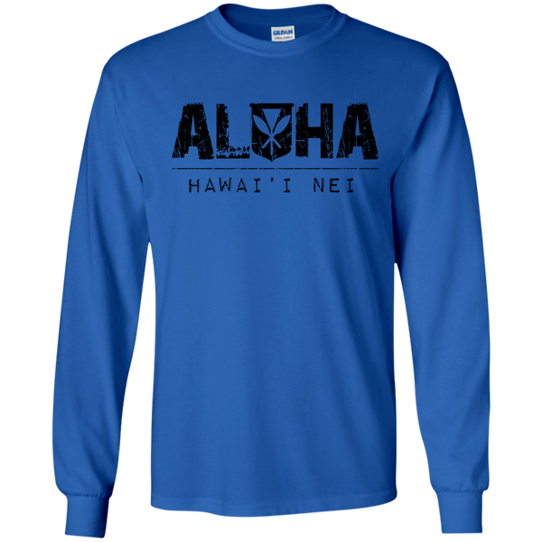 Aloha Hawai'i Nei LS Ultra Cotton T-Shirt, T-Shirts, Hawaii Nei All Day