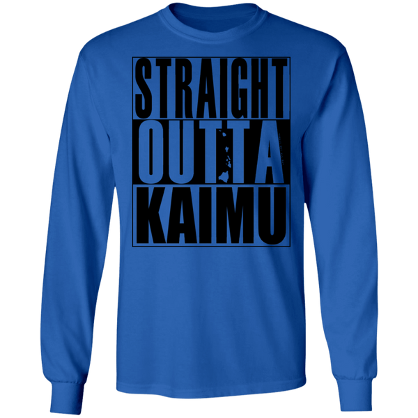 Straight Outta Kaimu(black ink) LS T-Shirt