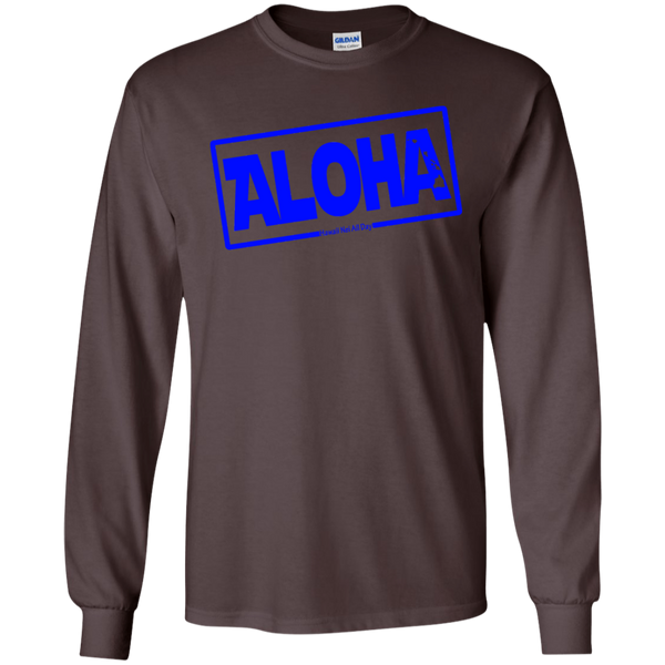 Aloha Hawai'i Nei (Islands blue ink) LS Ultra Cotton T-Shirt, T-Shirts, Hawaii Nei All Day