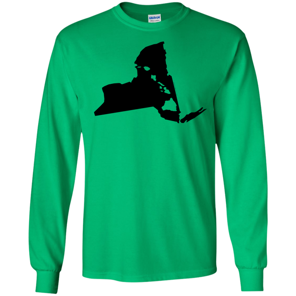 Living In New York With Hawaii Roots LS Ultra Cotton T-Shirt, T-Shirts, Hawaii Nei All Day