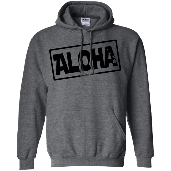 Aloha Hawai'i Nei (Islands blk ink) Pullover Hoodie, Sweatshirts, Hawaii Nei All Day