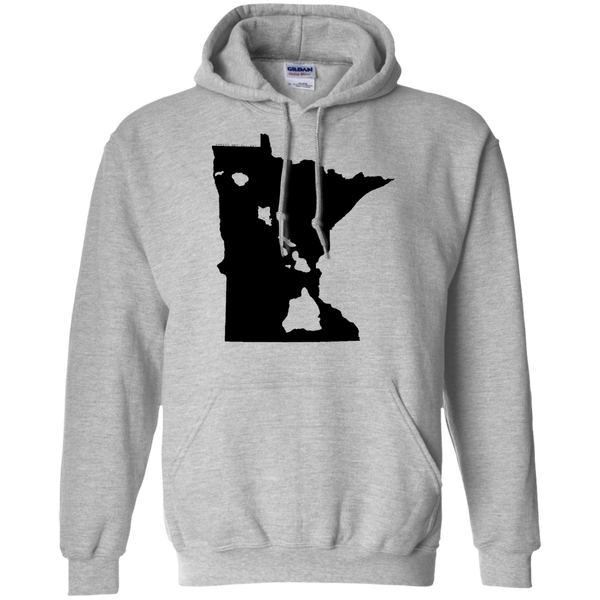 Living in Minnesota with Hawaii Roots Pullover Hoodie 8 oz., Sweatshirts, Hawaii Nei All Day