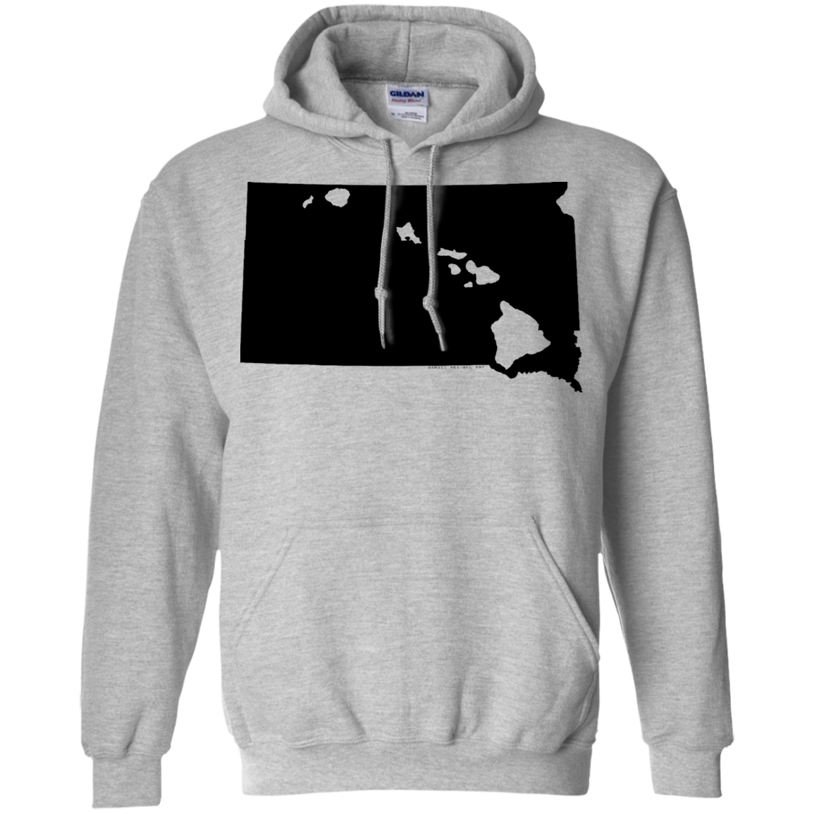 Living in South Dakota with Hawaii Roots Pullover Hoodie 8 oz., Sweatshirts, Hawaii Nei All Day
