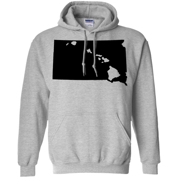 Living in South Dakota with Hawaii Roots Pullover Hoodie 8 oz., Sweatshirts, Hawaii Nei All Day