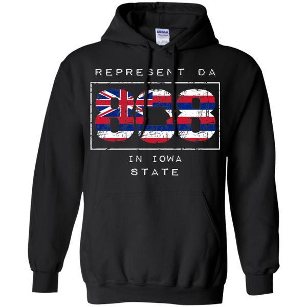 Rep Da 808 in Iowa State Pullover Hoodie 8 oz., Sweatshirts, Hawaii Nei All Day