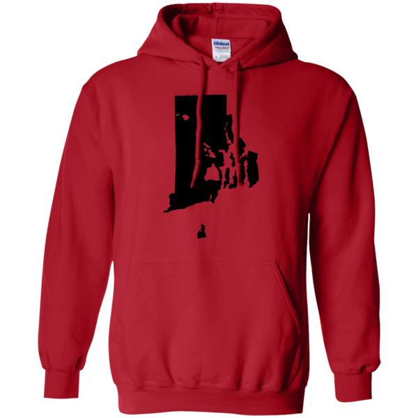 Living in Rhode Island with Hawaii Roots Pullover Hoodie 8 oz., Sweatshirts, Hawaii Nei All Day