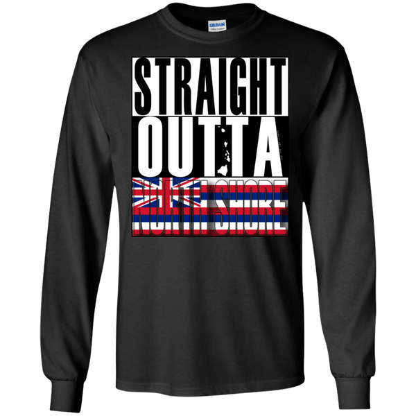 Straight Outta North Shore LS Ultra Cotton T-Shirt, T-Shirts, Hawaii Nei All Day
