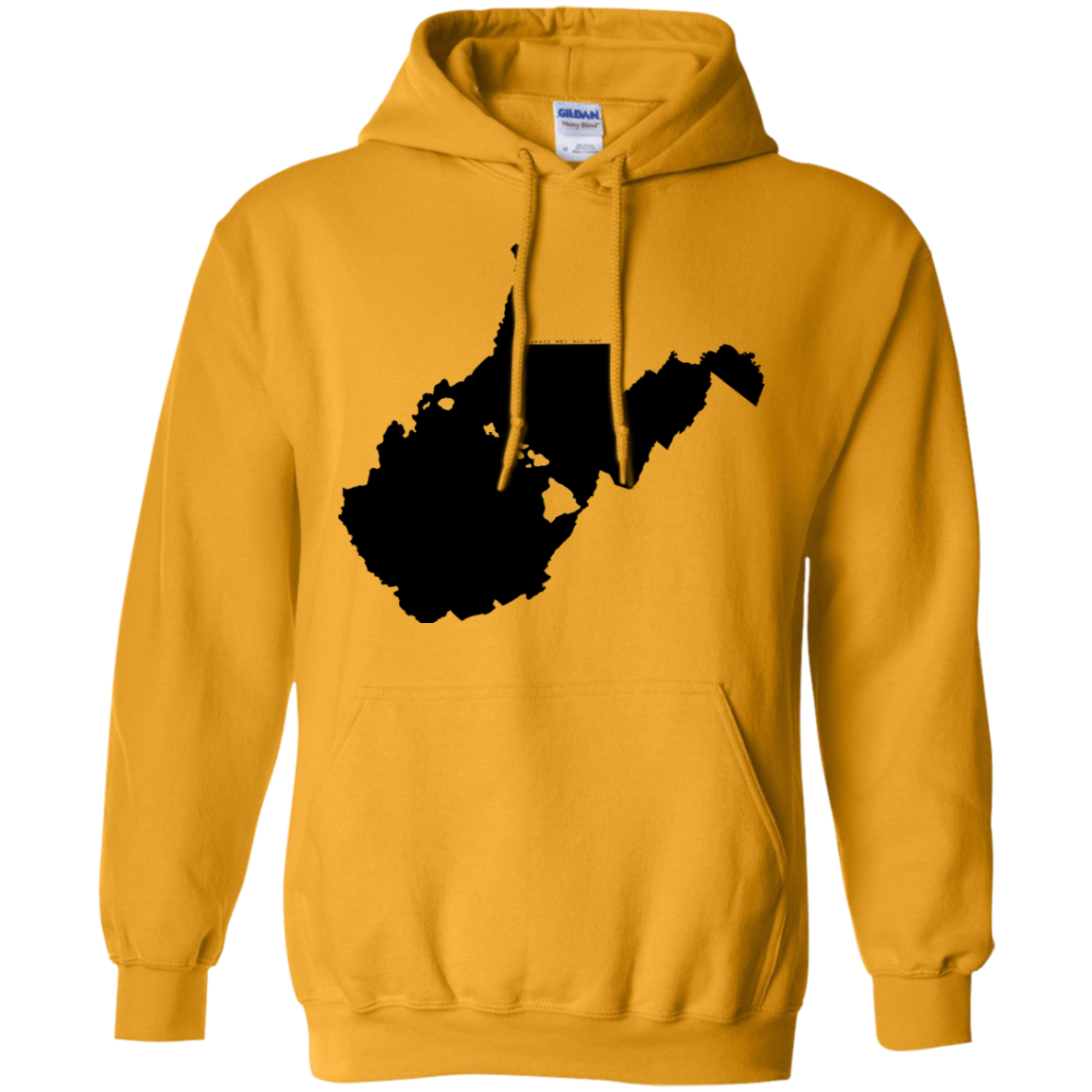Living in West Virginia with Hawaii Roots Pullover Hoodie 8 oz., Sweatshirts, Hawaii Nei All Day