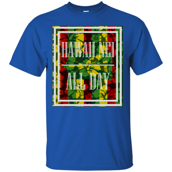 Hawai'i Floral Kanaka Maoli Ultra Cotton T-Shirt, T-Shirts, Hawaii Nei All Day