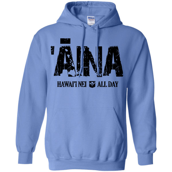 ʻĀina Hawai'i Nei (black ink) Pullover Hoodie, Sweatshirts, Hawaii Nei All Day