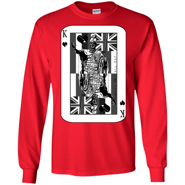 The King of Hawai'i Kamehameha (black ink) LS Ultra Cotton T-Shirt, T-Shirts, Hawaii Nei All Day