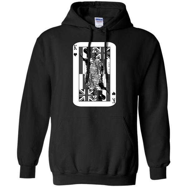 The King of Hawai'i Kamehameha (black ink) Pullover Hoodie, Sweatshirts, Hawaii Nei All Day