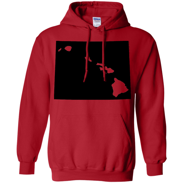 Living in Wyoming with Hawaii Roots Pullover Hoodie 8 oz., Sweatshirts, Hawaii Nei All Day