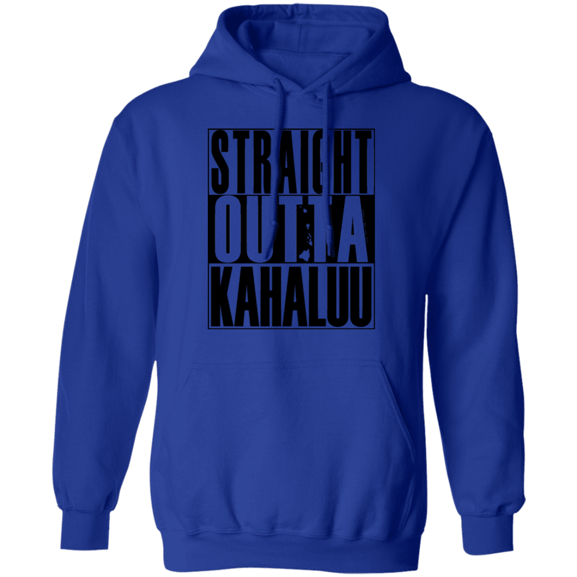 Straight Outta Kahaluu (black ink) Pullover Hoodie