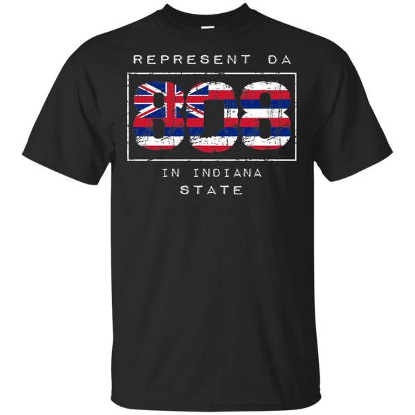 Rep Da 808 In Indiana State Ultra Cotton T-Shirt, T-Shirts, Hawaii Nei All Day
