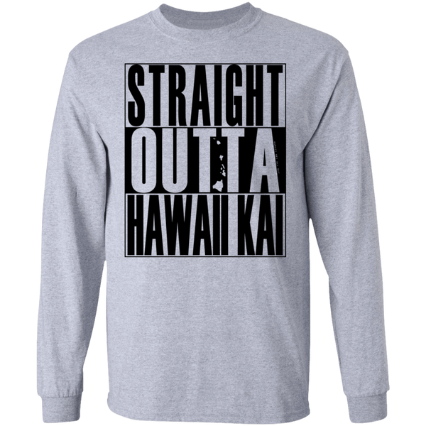 Straight Outta Hawaii Kai (black ink) LS T-Shirt
