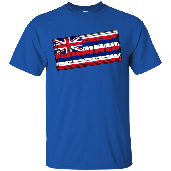 Aloha Hawai'i Flag Ultra Cotton T-Shirt, T-Shirts, Hawaii Nei All Day