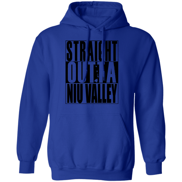 Straight Outta Niu Valley (black ink) Pullover Hoodie